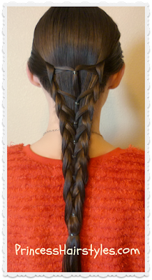 Elastic mermaid braid hair tutorial