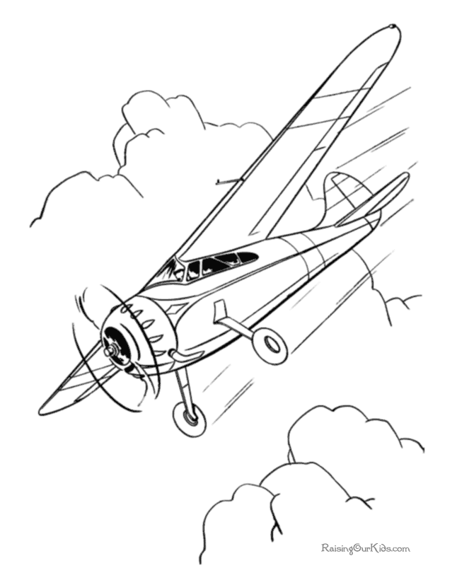 Download Coloring Pages for Kids: Airplane Coloring Pages