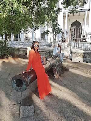 maxi orange dress