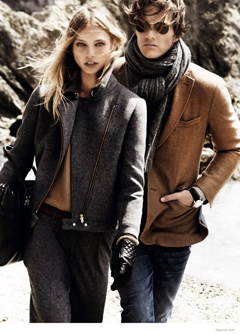 Sasha Pivovarova stars in the Massimo Dutti Fall/Winter 2014 Campaign