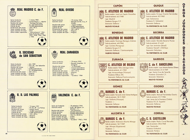 Temporada 1972-73. Álbum Campeonato de Liga 1972/73, Ediciones Este. Páginas 40 y 41.