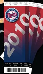 Twins Tickets mock-up for 2010 Twins Season