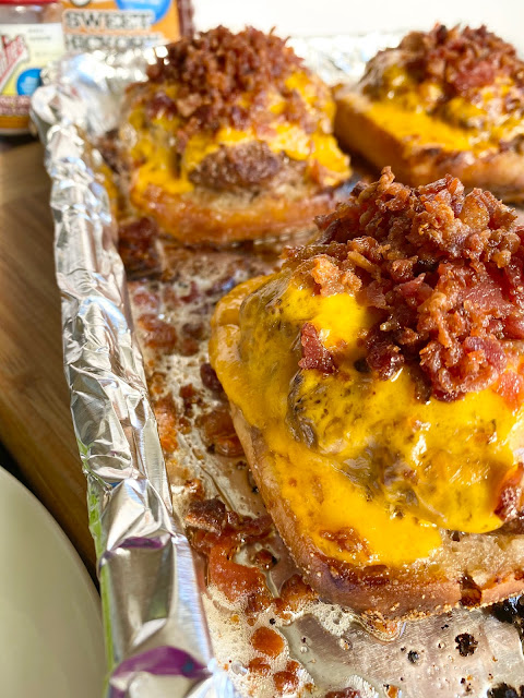 Sheet Pan BBQ Bacon Cheeseburgers