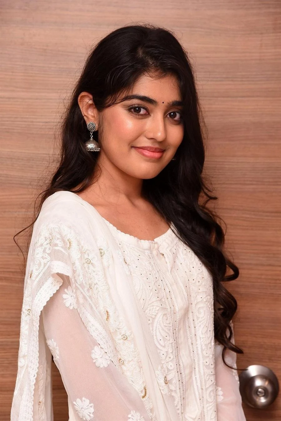 South Indian Girl Gargeyi Yellapragada Smiling Face In White Dress