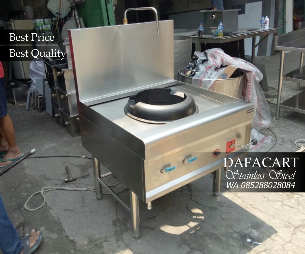 DAFACART Stainless Steel Gas Kwali Range 1 Burner 