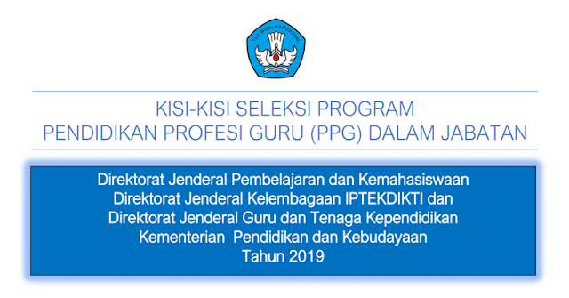 Kisi-kisi Pretest PPG Dalam Jabatan Tahun 2019