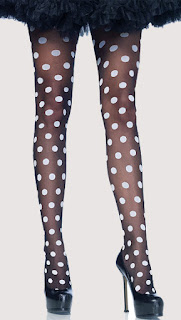 Have some fashion fun this Summer and look at some of the leg wear alternatives there are. For instance, these sheer Black or White pantyhose with contrasting large black or white polka dots. With short Shorts and Mini's these can look fantastic and spontaneous. Don't be boring. Try something new. Today through Monday 'til midnight get an EXTRA 15% off of these plus, at least, another 10% off these and everything else. If your total order is $26 or more, get Free U.S. Shipping. Click on photo below, check us out, you're going to look great.