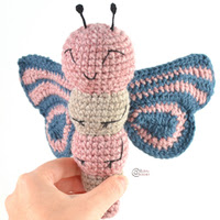 mariposa amigurumi patrón gratis