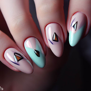 triangle nail art designs