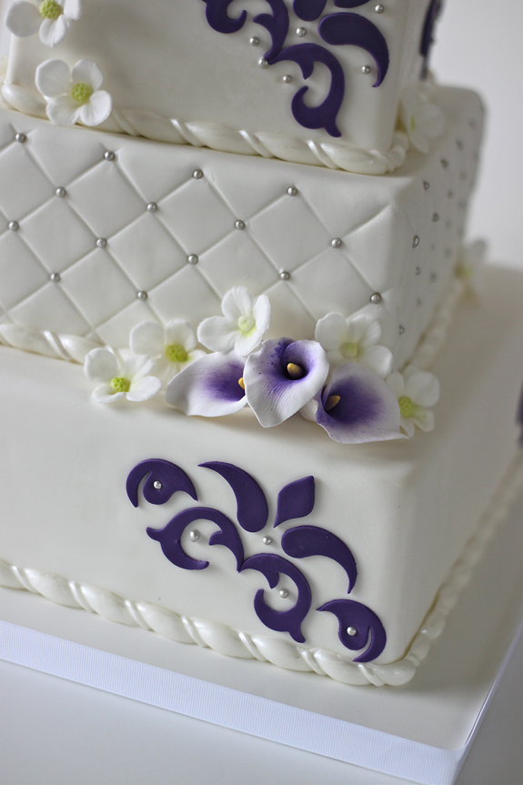 Purple Cala Lily Wedding Cake