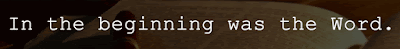 In the beginning