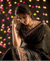 Chaitra hot in black saree