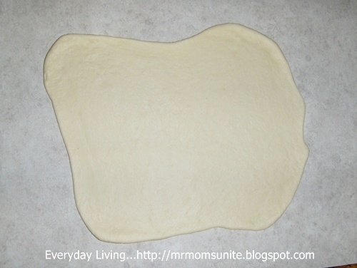 photo of rolled calzone dough