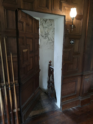 Secret door in the Library, Athelhampton House (2023)