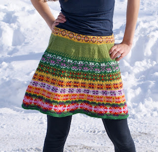 prairie skirt patron de jupe tricotée détail