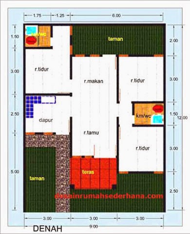 Trend Denah Rumah  Luas  Tanah  150 M2 Denah Minimalis  