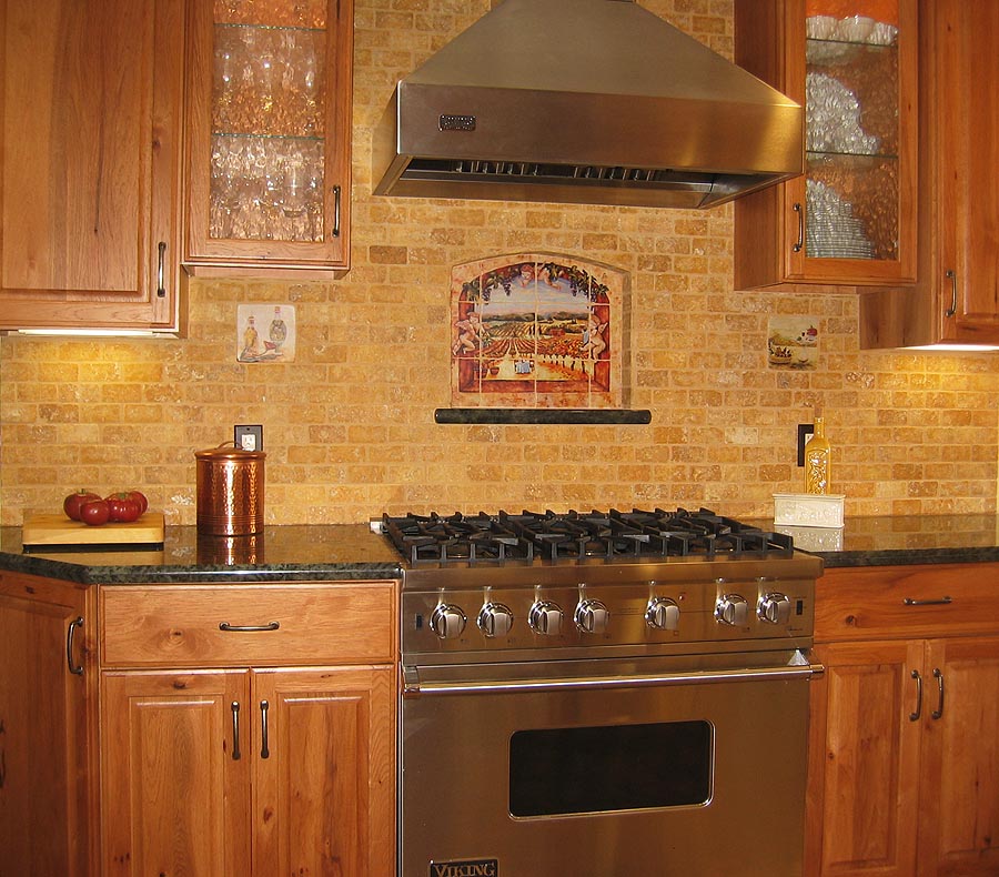 Green Subway Tile Backsplash