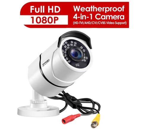 ZOSI 1080p HD 1920TVL Outdoor Indoor Security Camera