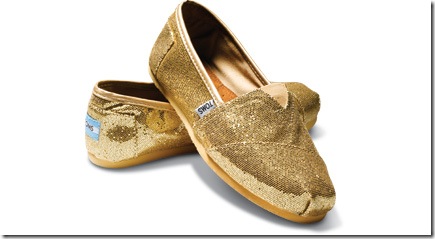 gold glitter toms