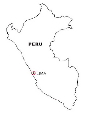 Mapa de Perú para colorear