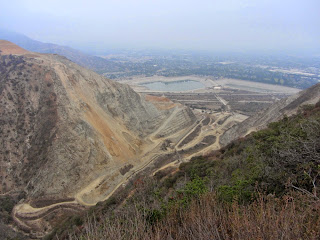 View southeast from Van Tassel Ridge Trail toward Vulcan’s Azusa Rock quarry