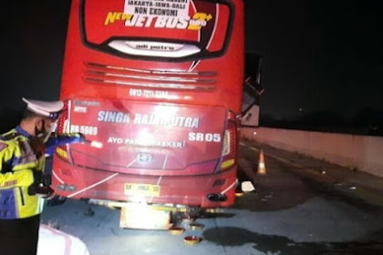 Bus Tabrak Truk di Tol Magetan 2 Orang Tewas