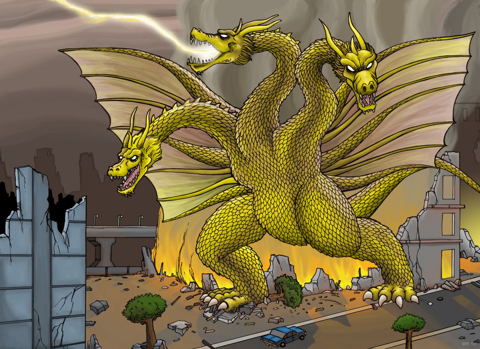 Freaks, Mutants, and Monsters: Ghidorah, the Three headed ...