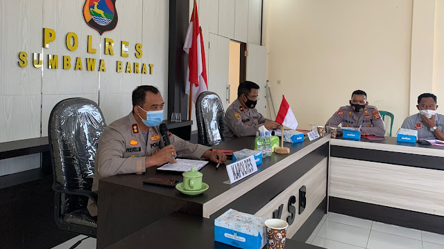 Anev GO, Kapolres KSB Perintahkan Kasat Narkoba Berantas Narkoba di Wilayah Sumbawa Barat