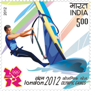 A commemorative postage stamp on LONDON 2012 OLYMPIC GAMES
