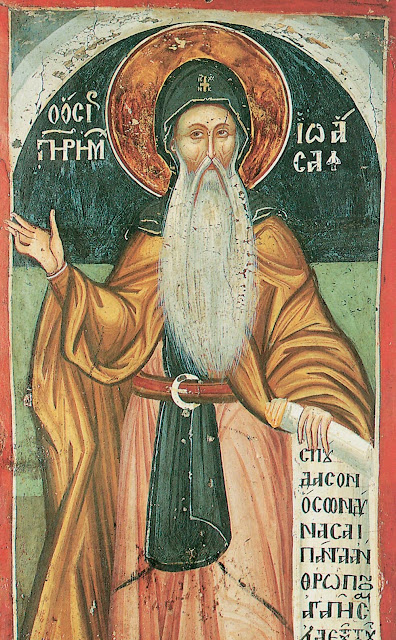 Ο Όσιος Ιωάσαφ, ιερό του καθολικού της Μονής του Μεγάλου Μετεώρου. Πηγή: Μονή του Μεγάλου Μετεώρου.