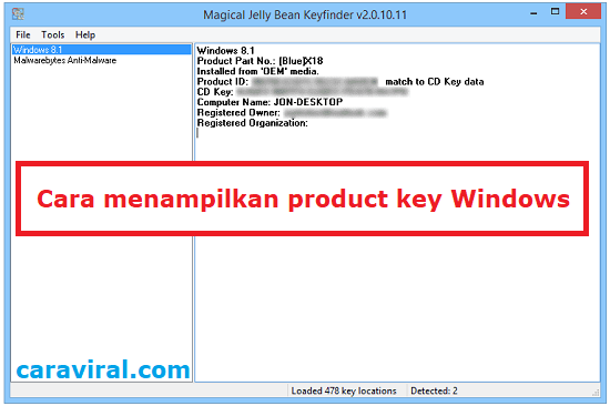 Cara Mengetahui Product Key Lisensi Windows 7 8 10 Cara Viral