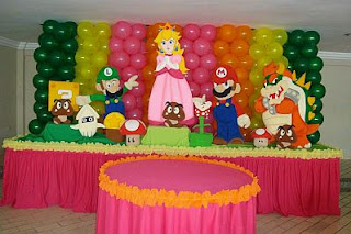 Mario Bros, children party decoration ideas