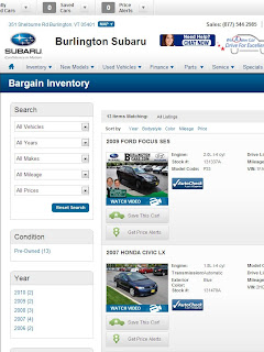 bargain inventory - burlington subaru