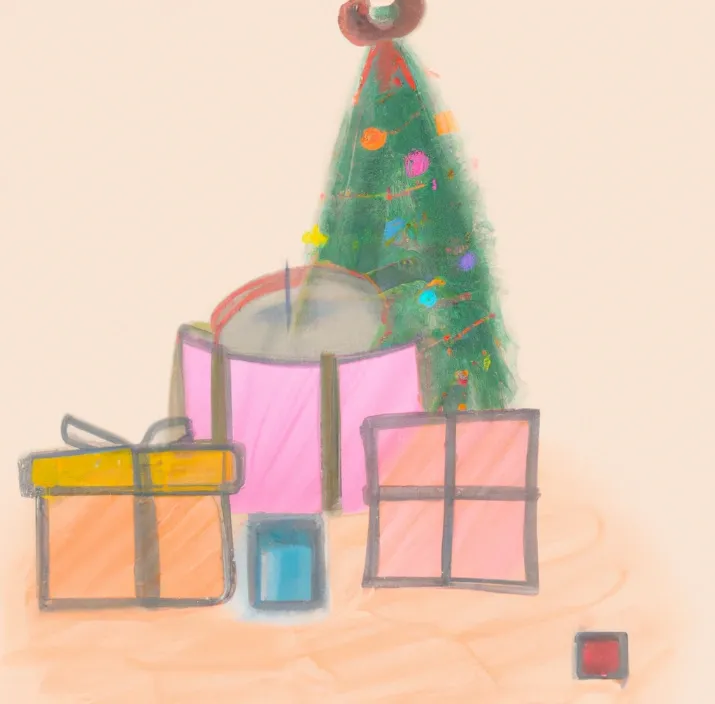 easy Xmas tree drawing