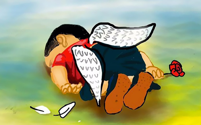 Artists Around The World Respond To Tragic Death Of 3-Year-Old Syrian Refugee - Hell Is The Reality We Living In