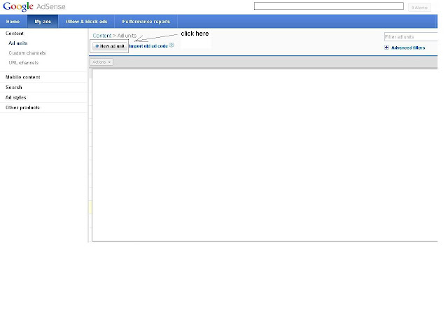New Ad unit Creation in Adsense