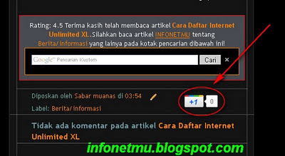 tombol google plus,google+1,pasang google+1