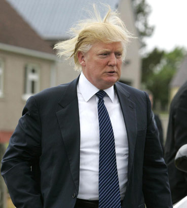 donald trump hair. donald trump hair in the wind.