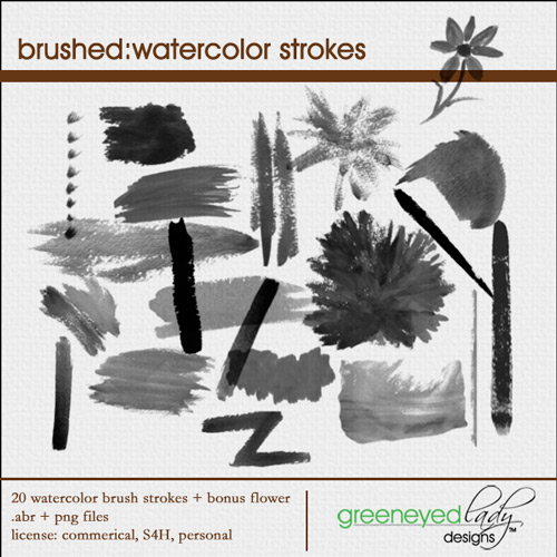 brushed:watercolor strokes