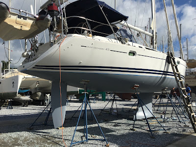 Jeanneau primed with International 2 part epoxy paint