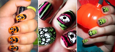 Unhas decoradas para festa de Halloween