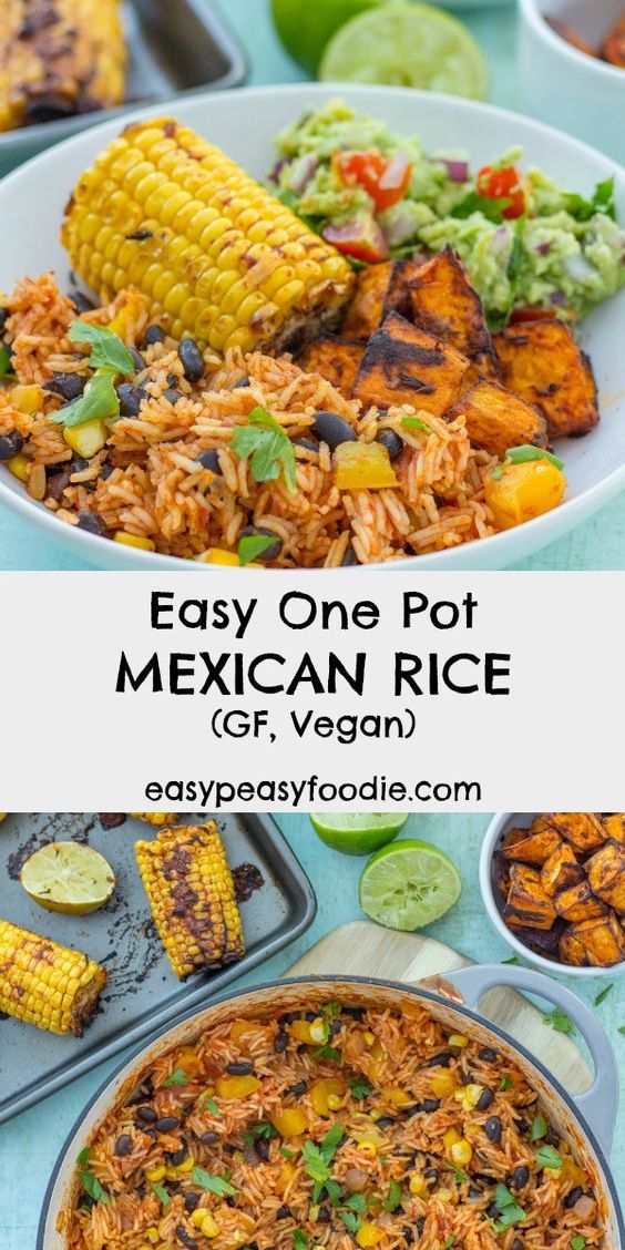   Easy One Pot Mexican Rice with Black Beans and Corn 