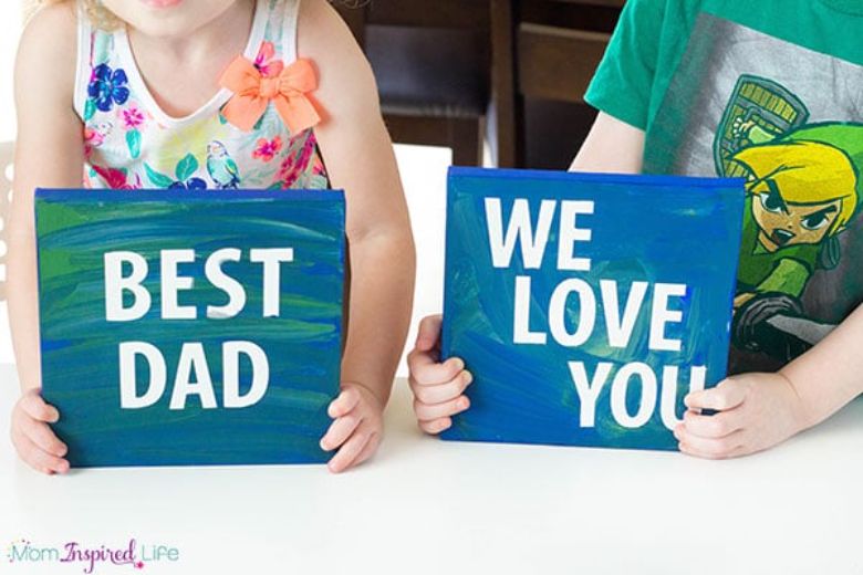 Father's Day canvas art - Father's Day painting ideas