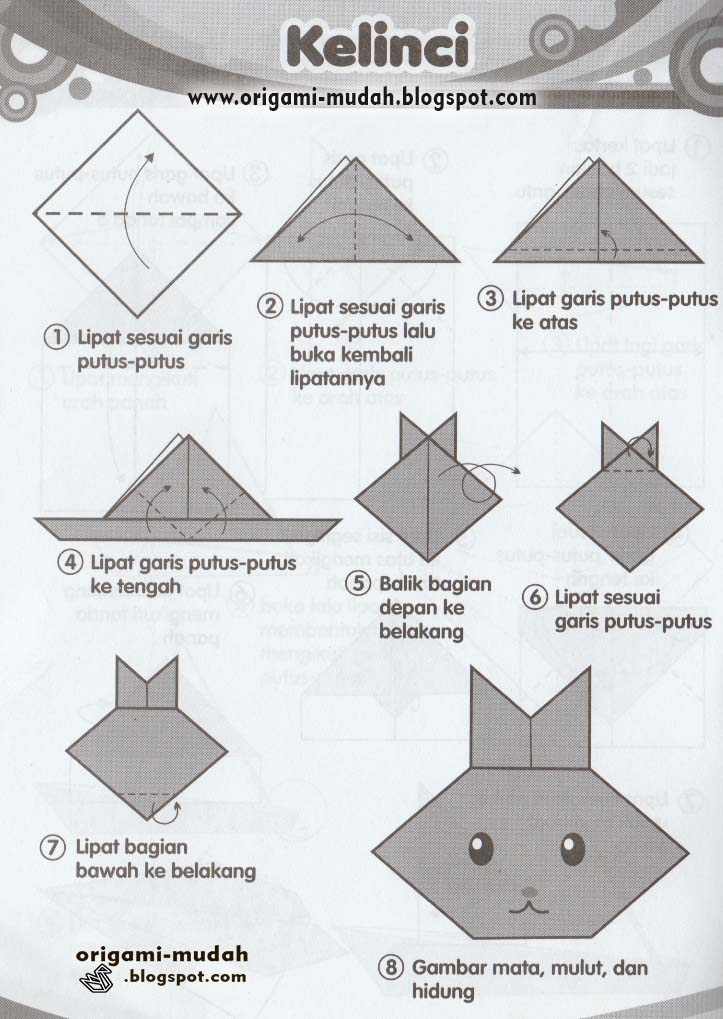 tutorial membuat  origami  yang mudah 