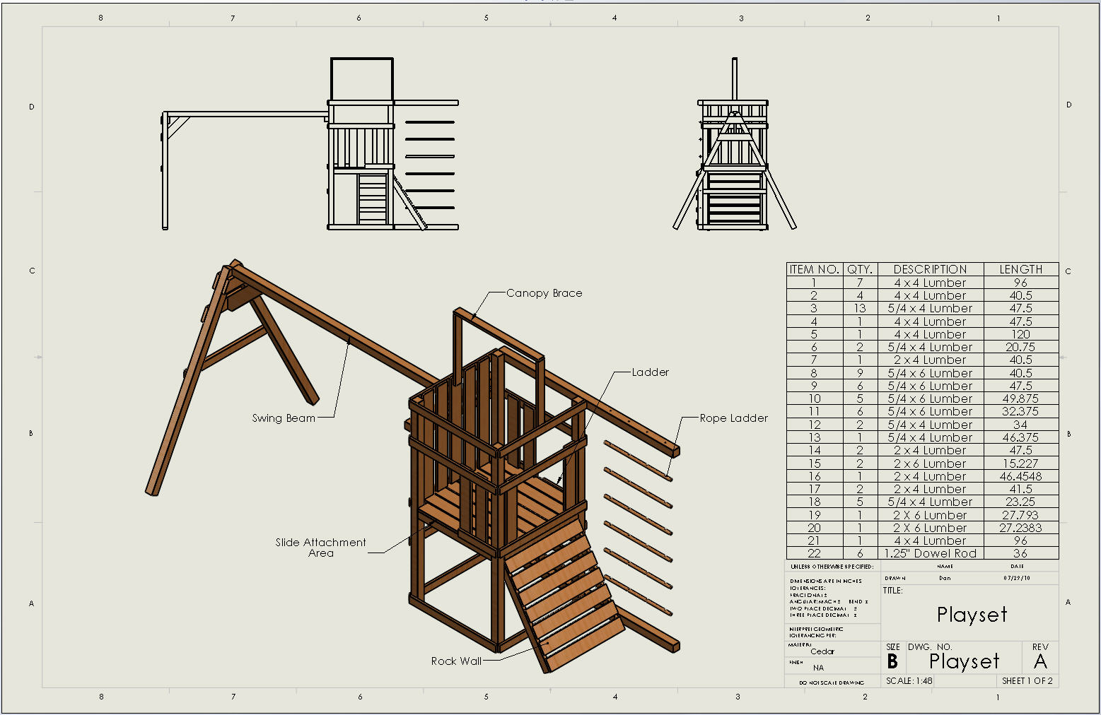 Wood plans playset