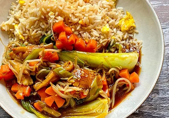 Vegetables in Chinese brown sauce