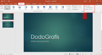 Cara cepat memberi Waktu pada Slide Powerpoint