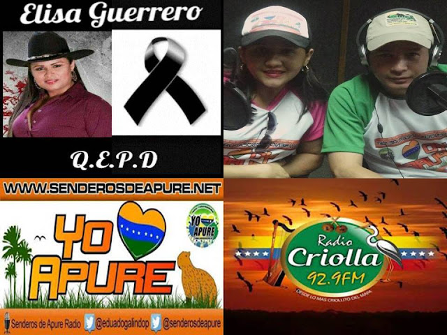 AUDIO: Programa radial Senderos de Apure especial de 4 horas del sàbado 11 y domingo 12 de julio en homenaje a Elisa Guerrero.