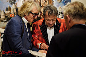 Charles signing for 'Andy' - Dali Sculptures LAUNCH at Billich Gallery - Photography by Kent Johnson for Street Fashion Sydney