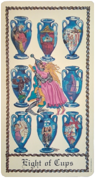 Eight of cups - The Medieval Tarot by Luigi Scapini